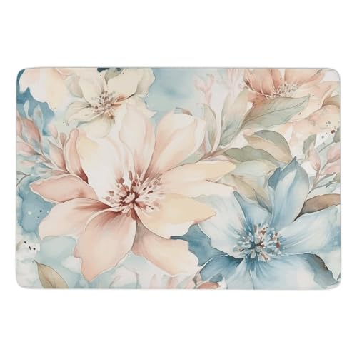 Tapis de bain absorbant grand format lavable avec dossier antidérapant