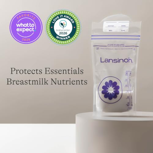 Image of Lansinoh Breastmilk Storage Bags, 6 Ounce, 200 Count (Pack of 9)