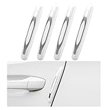 DXNQ 4 PCS Car Door Edge Guards, Anti-Scratch Door Edge Guards Trim Strip with Self Adhesive, Car Door Protector Bumper Guards for Most Cars Trucks SUVs, Exterior Car Accessories (White)