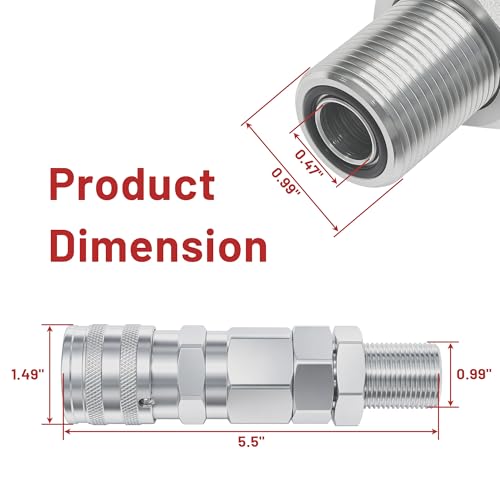 Image of Replacement for CAT 193-8335 1938335 Replacement Female Hydraulic Flat Face Quick Coupler for Wheel Loaders 906H 906H2 907H 907H2 908H 908H2
