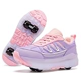 ANEFUN Roller Skate Shoes for Women Girls Sneakers with Detachable Wheels Sport Shoe Suitable for Halloween Christmas Birthday Party Gifts
