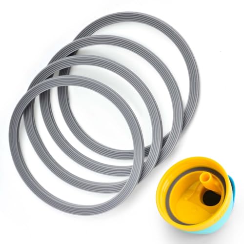 Sankoly 4 Pack Rubber Seal Replacement Compatible with Owala FreeSip Water Bottle Top Lid Gasket Water Bottle Replacement Lid Accessories Compatible with Owala FreeSip Water Bottle 24/32oz