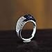 HYLH Bague en Argent Sterling 925, Conception en Pierre Bleue pour Femmes, 7