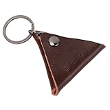 Guitar Pick Bag, Guitar Pick Organizer Pouch Plectrums Bag Portable Keychain Design Holder Case (Dark Brown