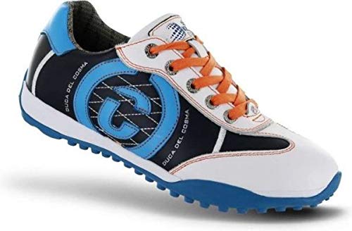 Duca del Cosma Kuba KLM Zapatos de golf de cuero abierto sin espiga - 120981 Azul oscuro, color Multicolor, talla 42 2/3 EU