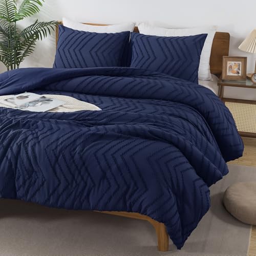 Photo 1 of Andency Navy Blue Comforter Set King Size