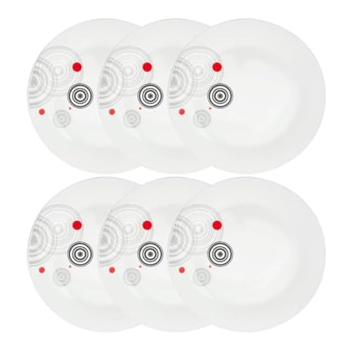 Secret de Gourmet - Lot de 6 Assiettes Plates Instant 27cm Blanc