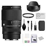 Sigma 16-300mm f/3.5-6.7 DC OS Contemporary Lens (E Mount) Bundle with UV Filter + Cleaning Kit + Microfiber Cloth (4 Items)