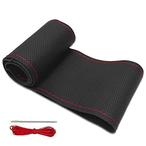 M MODAUTO Funda de Volante DIY para Coser, Cubierta de Volante de Cuero PU, Diámetro 37-38CM, G240B