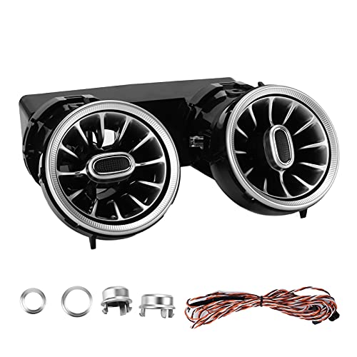 Akozon Luz ambiente turbo, kit de luz ambiente de ventilação de ar de turbina LED traseira de 3 core