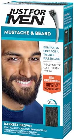 Just For Men Brush-In Color Mustache & Beard - Darkest Brown