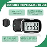 Pedometer Walking Simple 3D Step Counter with Clip and Lanyard, Activities Fitness Tracker Without Smartphone, Accurate Step Tracker for Women, Men, Seniors - Image 4