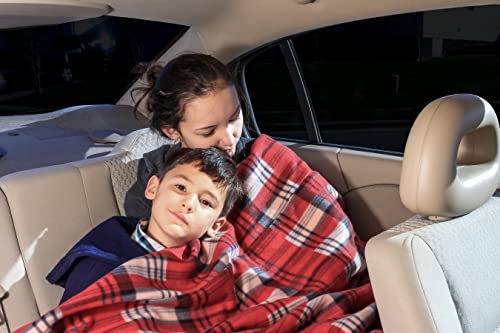 Camco Polar Fleece Heated Blanket - Power Cord Plugs Into 12V Vehicle Power Outlet | Great For Cold Weather, Traveling, Or Emergencies - Plaid Red (42897), 59" X 43" #TOP2