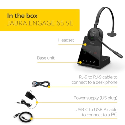 Jabra Engage 65 SE (Second Edition) Wireless Single‑Ear Headset with Mic - image 9
