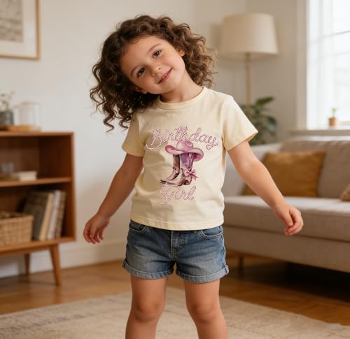 Image of Birthday Girl Shirt 2nd 3rd 4th 5th 6th 7th Girls Birthday T-Shirts Toddler Mermaid Unicorn Cotton Short Sleeve Tee Tops