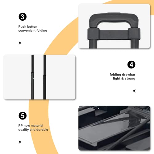 Foldable Car Seat Travel Cart with Belt, Car Seat Stroller, Carseat Carrier for Airport with Wheels and Compact Fold