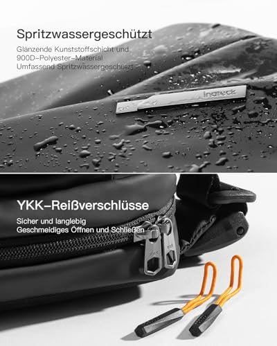 Inateck Sling Bag X, Kompakt Chest Bag Herren Damen, Wasserdicht Bauchtasche Brusttaschen Umhängetasche Schultertasche Crossbody Bag für Alltag Reise Wandern