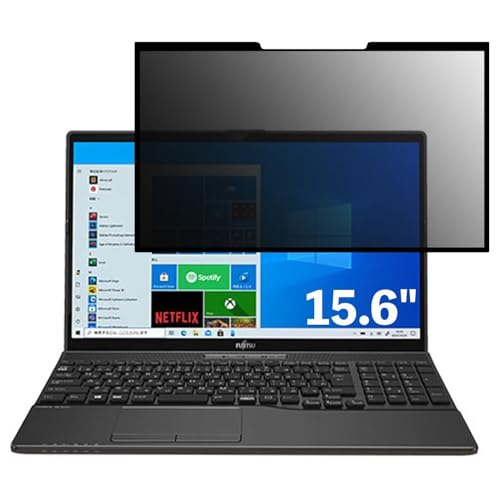 富士通 FMV LIFEBOOK AH42/F1 15.6インチ 16:9 対応 粘着 着脱式 覗き見防止フィルム プライバシーフィルター ブルーライトカット 反射防止 パソコン PC モニター 液晶保護 保護シート