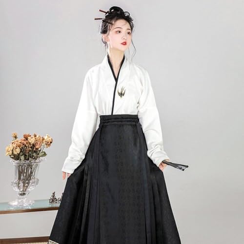 Jupe Face de Cheval Hanfu Ming : Ensemble Robe Traditionnelle Coupe Ajustée - 3