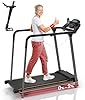 Redliro Walking Treadmill for Seniors - Foldable Senior Treadmill with 0%-2% Incline, Long Handrails - 300 lbs Capacity Home Recovery Fitness Exercise Machine for Elder, Mute & Qucik Speed Button