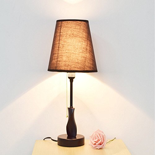 Lámpara de Mesa, VSOAIR Lámpara de pie con luz de Sombra de Lino para Dormitorio, Sala de Estar, Cuarto de Bebé (Café)