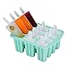Eisformen Silikon,TAIYUNWEI 12 Eisformen EIS am Stiel mit 12 Wiederverwendbar Stöcken,BPA Frei&FDA-Zertifiziert Lebensmittelqualität Popsicle Formen Set,Eis am Stielförmchen für Kinder