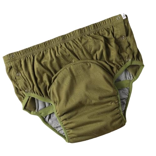 Fuuxtci Pañales Para Adultos,Ropa Interior Transpirable De Algodón Reutilizable,Calzoncillos Impermeables - Para Higiene Postrada en Cama Discapacidad Hogar de ancianos Cuidado de ancianos