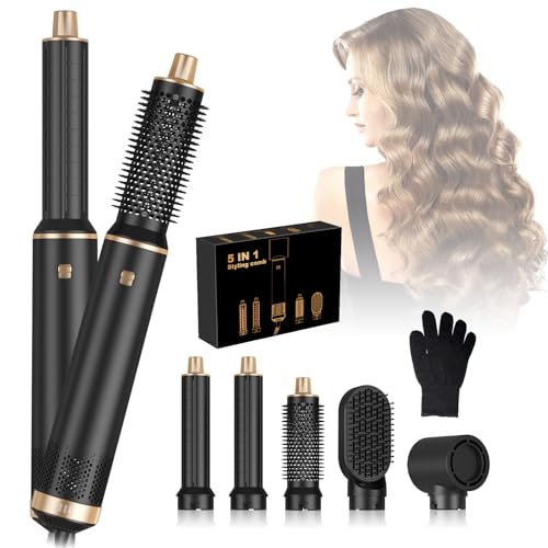 Image of 5 in 1 Blow Dryer Brush Upgrade Hot Air Brush Air Styler Curling Wrap Air Curler, Curling Iron Hair Styling Tools As A Gift for Straight /Curl /Drying /Smoothing