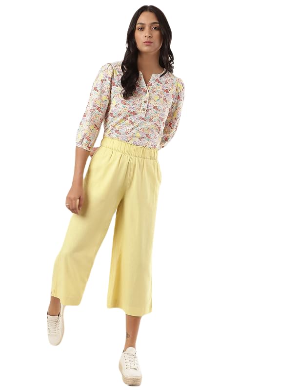 Image of Marks and Spencer Women's Regular Casual Pants (T57 7138K Chartreuse 14)