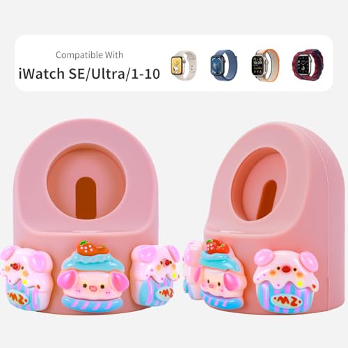 Support Apple Watch mignon forme cochon idée cadeau pour Series 9 Ultra - 6