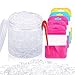 XCOZU Elastique à Cheveux, 2000 Pièces Mini Bandes de Cheveux avec 1 Remover Cutter et 5 Sacs Auto-Scellants pour les Cheveux des Enfants, Petites Dreadlocks, Coiffure de Mariage, Transparent