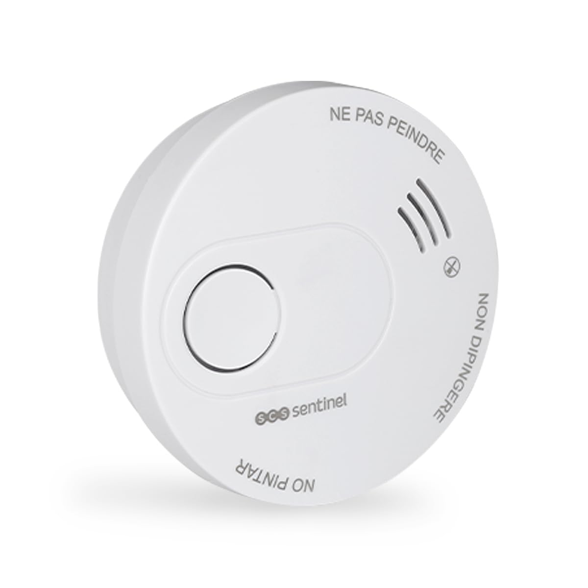 SCS Sentinel - SDA0043 - Détecteur de Fumée DAAF 10 Ans CE NF - Alarme 85 DB - Bouton Auto-​Test - Indicateur Lumineux - 1 Pile 9V - SmokeAlarm 10Y