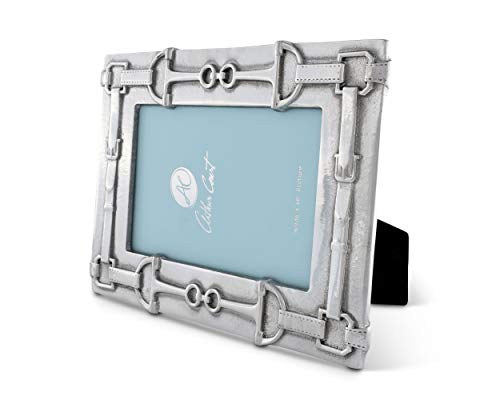 Arthur Court Designs Aluminum 4x6 Equestrian Pattern Photo Frame - Thumbnail 2