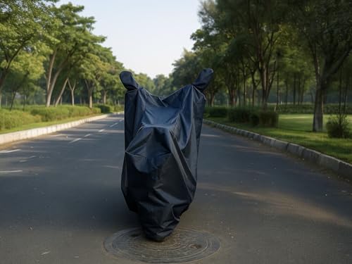 Image of UV Protection & Dustproof Bike Body Cover for Universal Cover Two Wheeler Bike (Black)