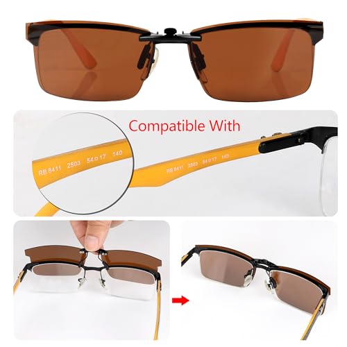 Polarized CLIP-ON Sunglasses for Ray-Ban RB8411 (RX8411) 54-17-1402