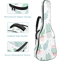 Housse imperméable pour guitare acoustique avec double bandoulière et poche Motif têtes de renard et étoiles… - Les Beatles, Paul McCartney, John Lennon, RIngo Starr, George Harrison Housse imperméable pour guitare acoustique avec double bandoulière et poche Motif têtes de renard et étoiles… – Image 4