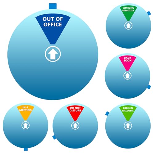 Image of Privacy Door Sign, Do Not Disturb /Come in Welcome /Out of Office /in a Meeting /Back Soon /Working Remotely Sign, That Lets Others Know Whether You're Available Or Not For Office (6inch,Blue)