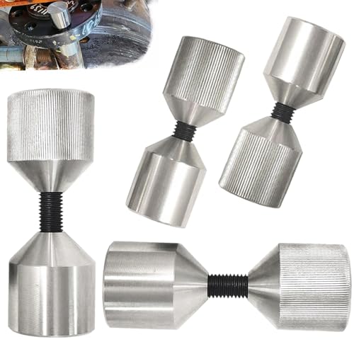 BIGLKNM 4 Pcs Flange Two Hole Pin; 1-1/8'' & 1-5/8'' Two Hole Alignment Pin with Anodized Silver Oxide Finish, Stainless Steel Flange Alignment Pins