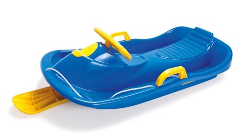 Dantoy Bob Sledge with Brakes, Steering Toboggan for Winter Snow, Made in Denmark (Various Colours)