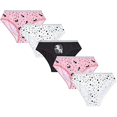 Metzuyan 5 Pairs Girls Cotton Briefs Set Cover