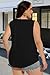 Women Plus Size Tank Top Casual Summer Tops Loose Fit Sleeveless T Shirts Trendy Crewneck Tunic Tees(Black,6XL)