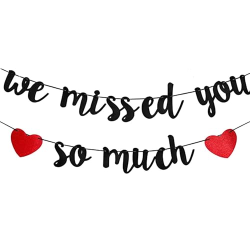 Bienvenido a Casa Decoraciones Banner,Cartel de Bienvenida a Casa,Banner Welcome Home Banner Decoraciones Banner para la Familia,Amigos y Graduaciones,Banner Te Hemos Extrañado Tanto