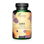 GABA 1400 mg | ALTO DOSAGGIO | Per Stress, Ansia, Insonnia ed Equilibrio Emotivo | Supporta i livelli di Serotonina e Dopamina | Senza Additivi | Vegan | 90 Capsule | Vegavero®