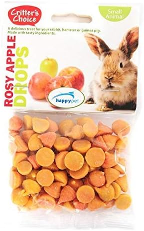 Small Animal Titbit Nibble Reward Treat Snack Drops Rabbits Hamsters Guinea Pigs (Rosy Apple Drops)