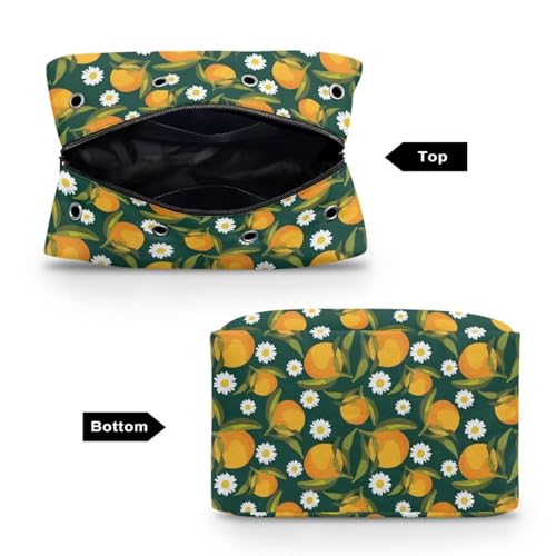 Image of Drnuikhe Tangerine Knitting Bag Crochet Bag Dust Resistant Yarn Organizer Knitting & Crochet Supplies Yarn Bag for Knitting Needles Traveling Knitting Bag Organizer Yarn, Crochet Kit