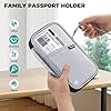 INNKGLE Passport Holder Travel Organizer -Silver Gray- RFID Blocking,Water Resistant, Wrist Strap – PU Polyester Document Wallet for Men & Women with Card Slots, Boarding Pass Pocket & Coin Pouch #5
