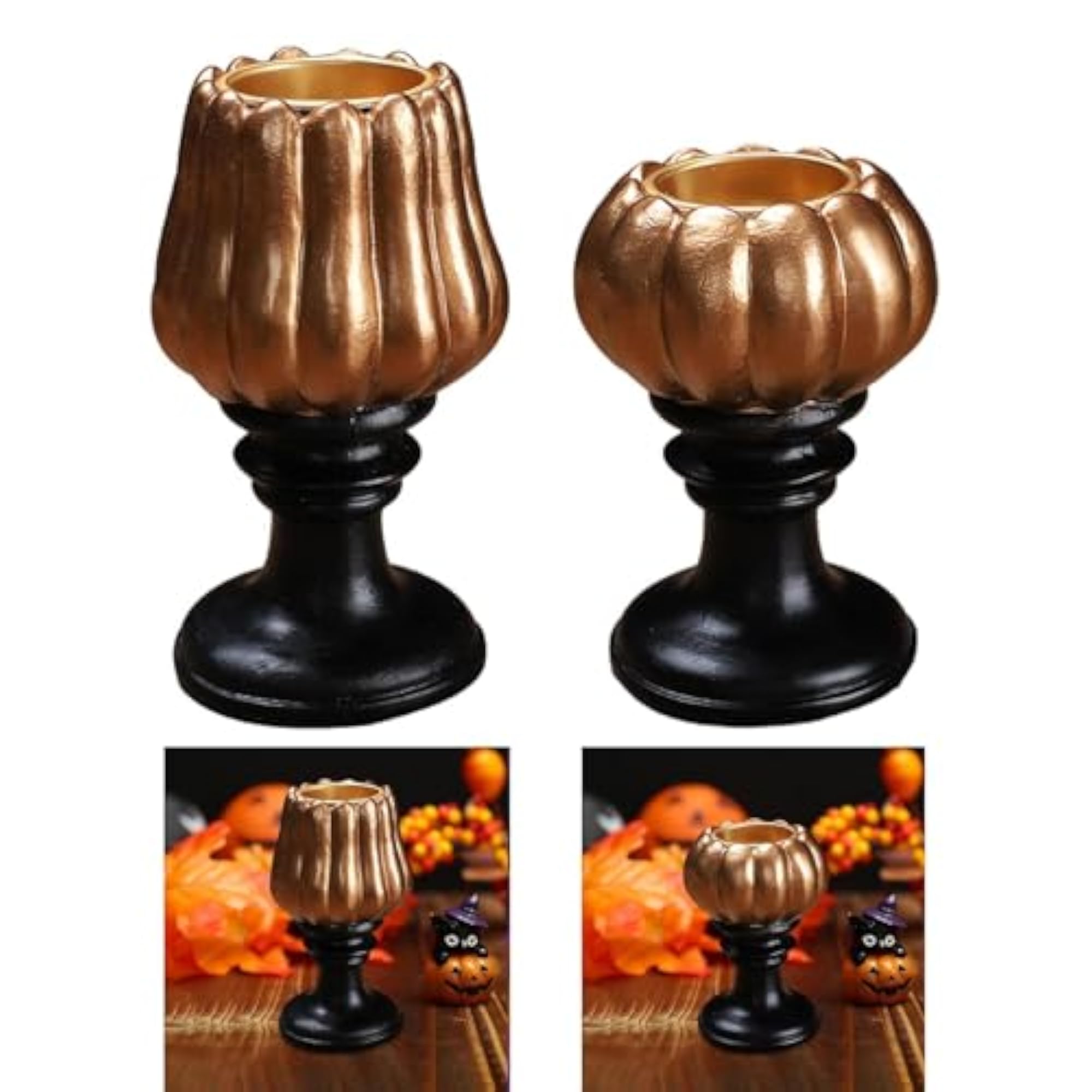 Halloween Pumpkin Tealight Candle Holder, Festive Decor