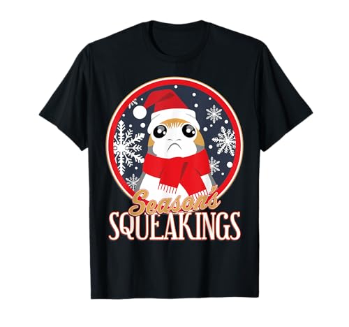 Star Wars Porg Seasons Squeakings Santa Christmas T-Shirt T-Shirt