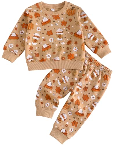 Image of Jecson Baby Girl Clothes Toddler Outfits Quilted Heart Sweatshirt & Jogger Pants Fall Winter Sweatsuit 2Pcs Sets 3M-4T