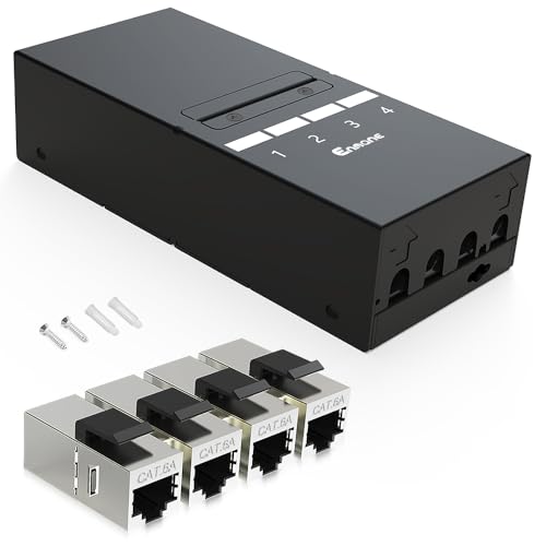 4-Port Cat6a Shielded Keystone Patch Panel